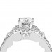 1.20 ct Ladies Round Cut Diamond Semi Mounting Engagement Ring in 14 kt White Gold